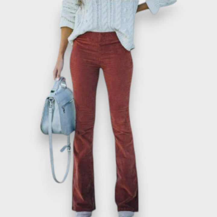 Chloe - Cord Trousers with Flared Leg