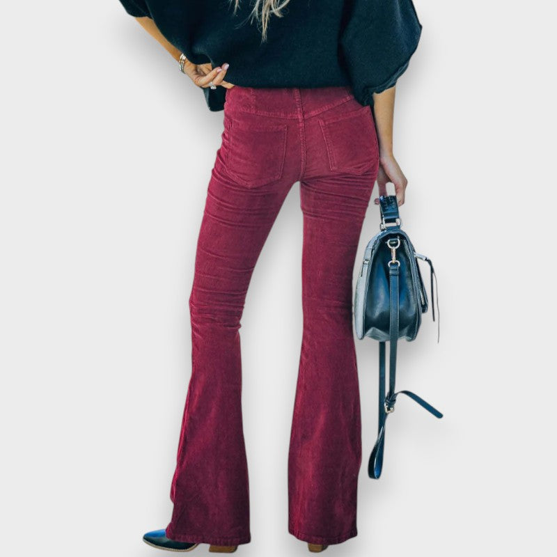 Chloe - Cord Trousers with Flared Leg