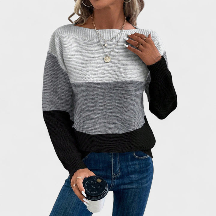 Camille - Colour Block Knit Jumper