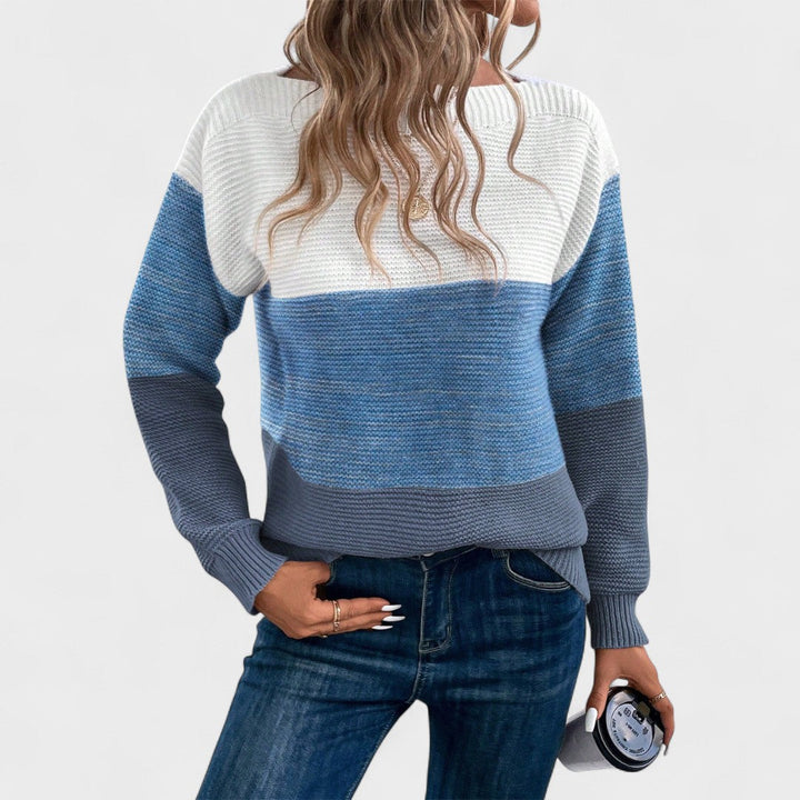 Camille - Colour Block Knit Jumper