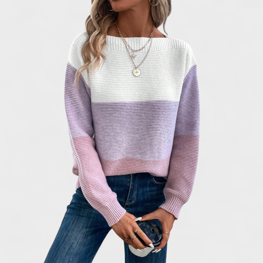 Camille - Colour Block Knit Jumper
