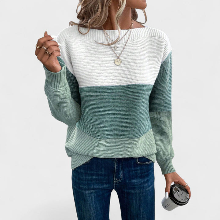 Camille - Colour Block Knit Jumper