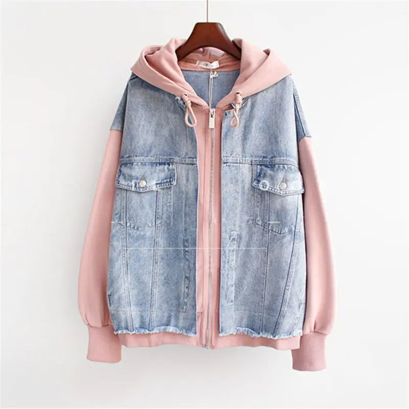 Flora - Denim Jacket with Hood