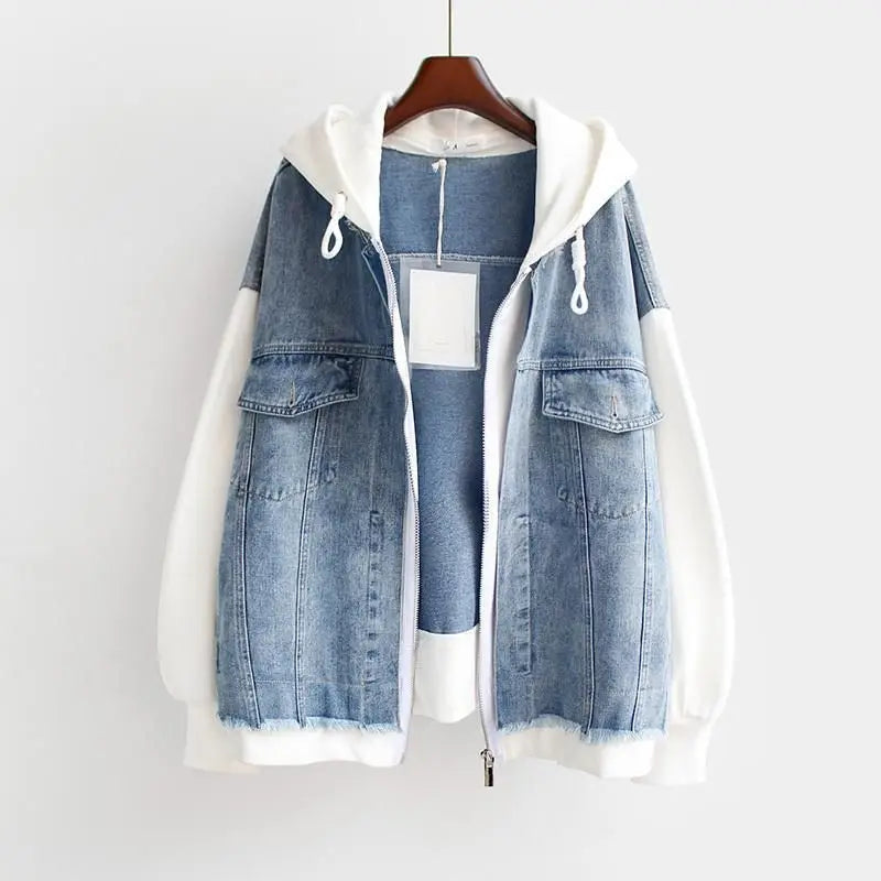 Flora - Denim Jacket with Hood