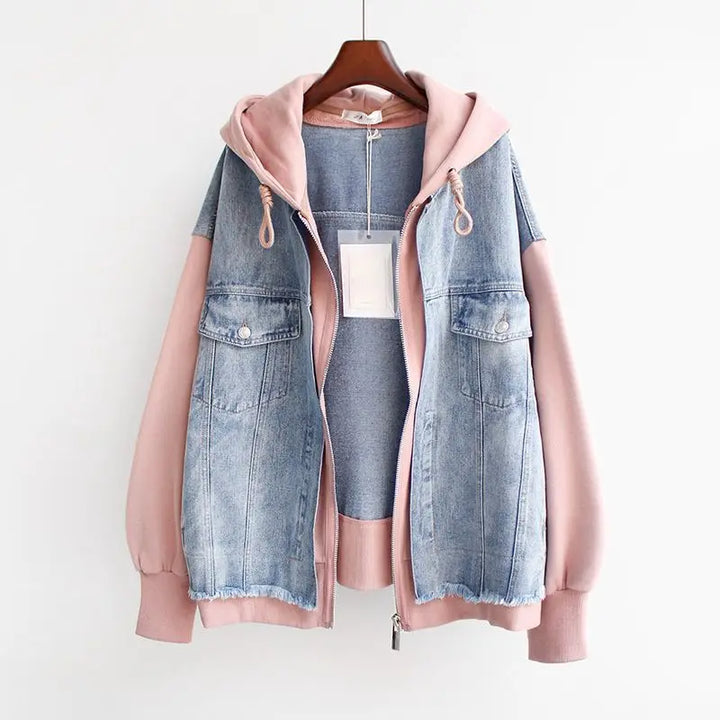 Flora - Denim Jacket with Hood