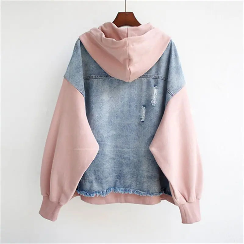 Flora - Denim Jacket with Hood