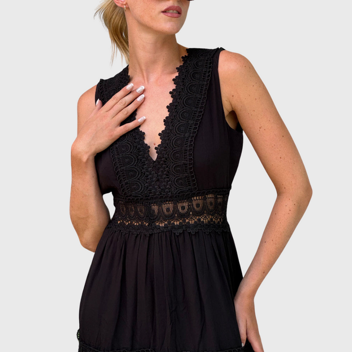 Ninfea - Sleeveless Midi Boho Dress