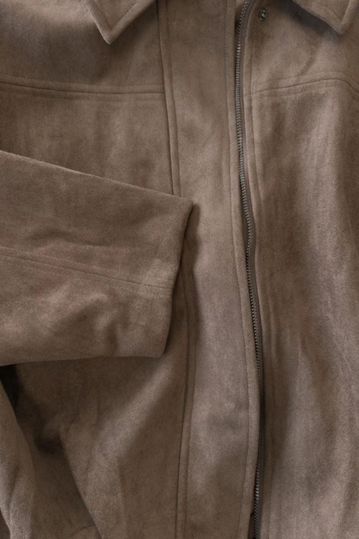 Solenné –  Suede bomber jacket