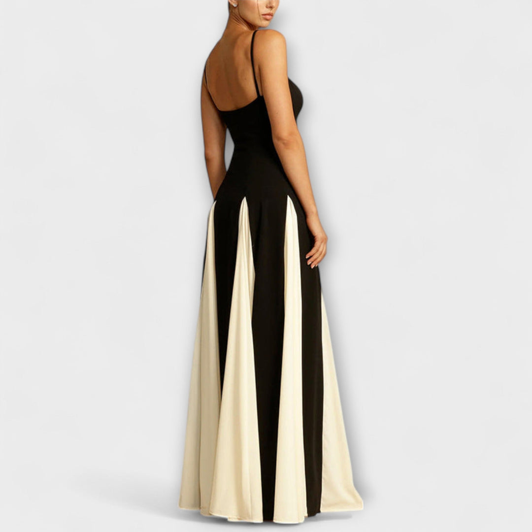 Ember - Tulle Panels Maxi Dress