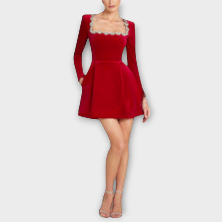 Ruby - Velvet Mini Dress