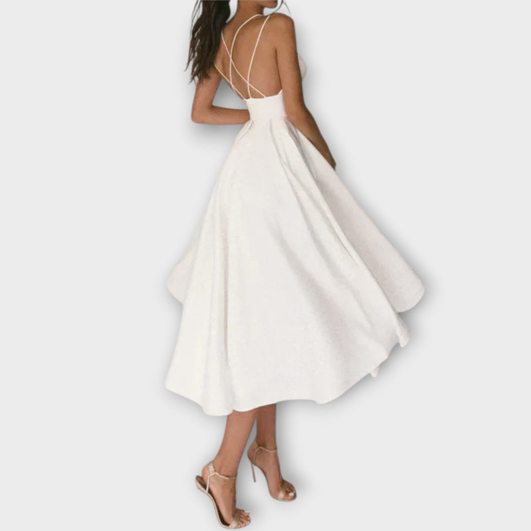 Alana - Deep V-Neck Dress