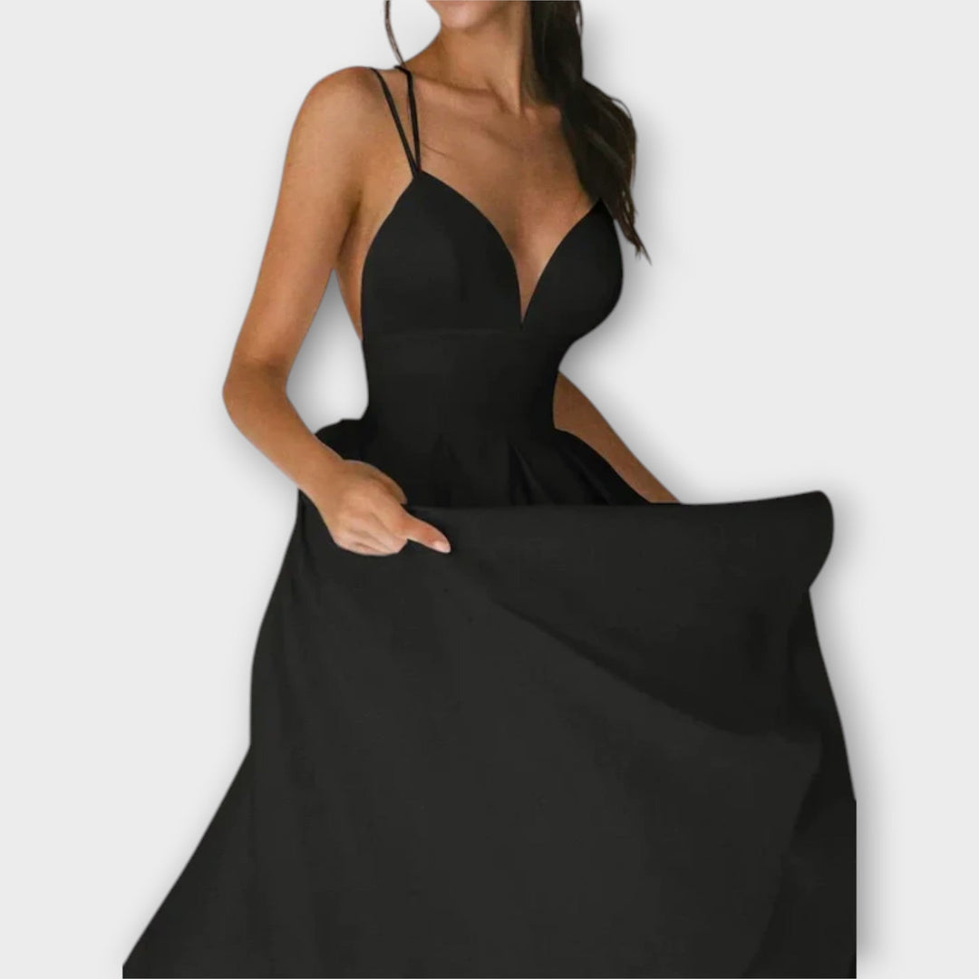 Alana - Deep V-Neck Dress
