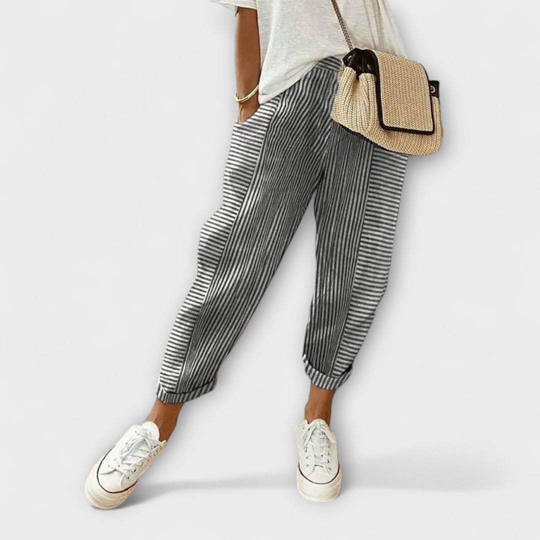 Sanne – Bequemi striped trousers