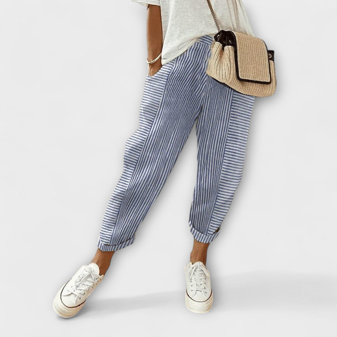 Sanne – Bequemi striped trousers