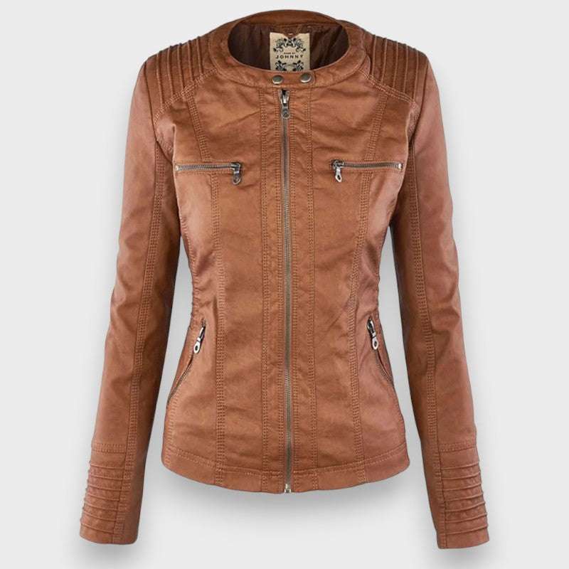Leni - Leather Biker Jacket