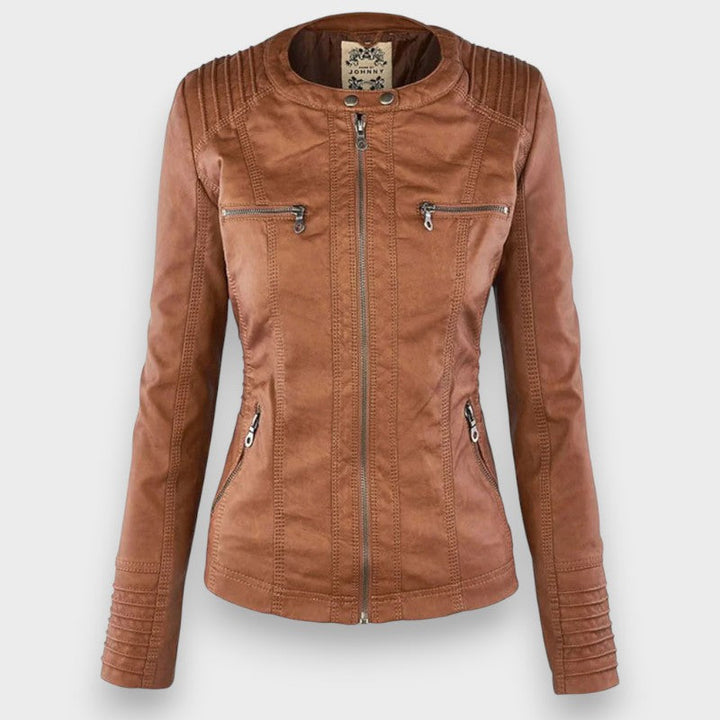 Leni - Leather Biker Jacket