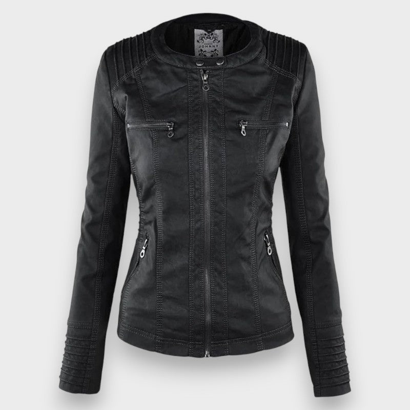 Leni - Leather Biker Jacket