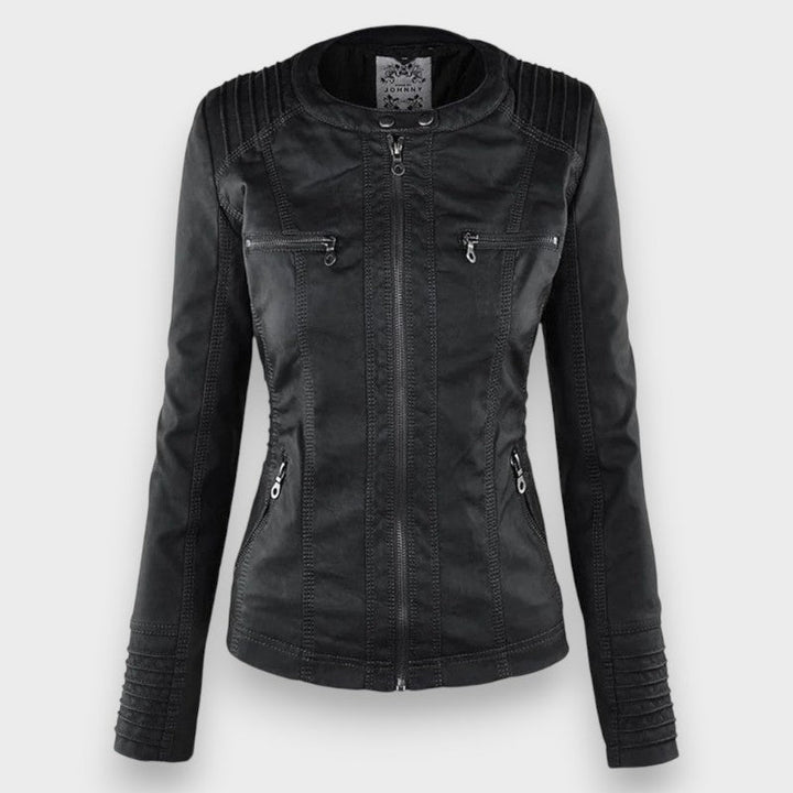 Leni - Leather Biker Jacket