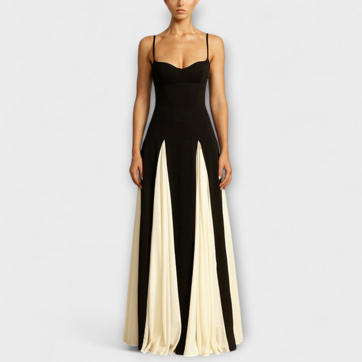 Ember - Tulle Panels Maxi Dress