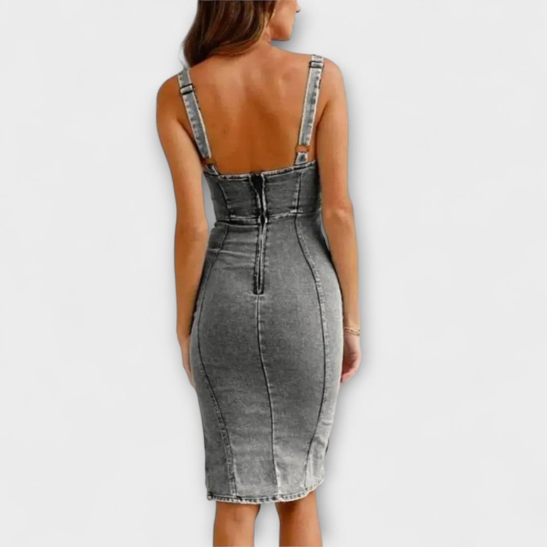 Annette - Denim Dress with Straps