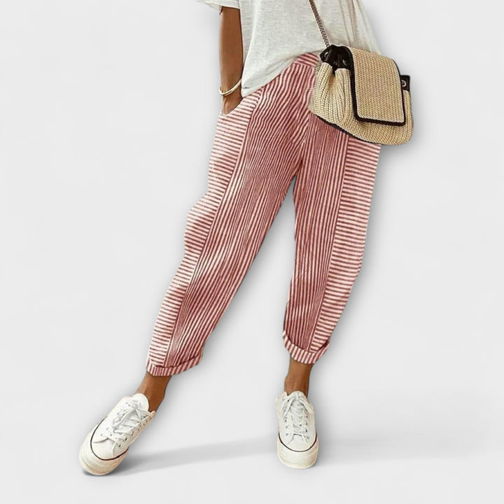 Sanne – Bequemi striped trousers