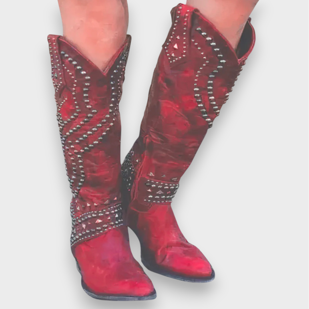 Mia - Western Knee-High Boots