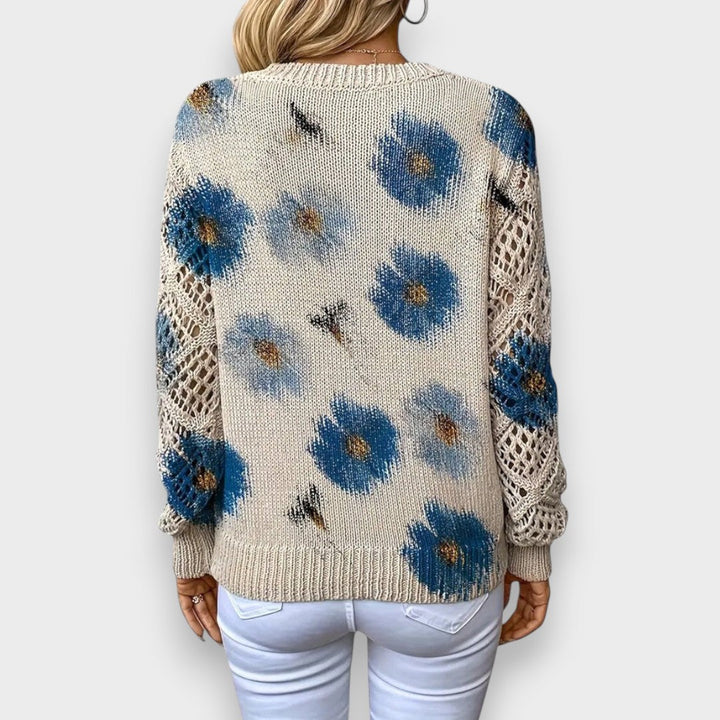 Carina - Delicate Floral Sweater