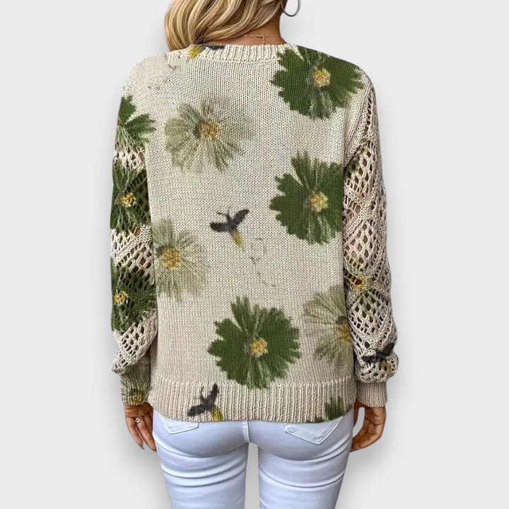 Carina - Delicate Floral Sweater