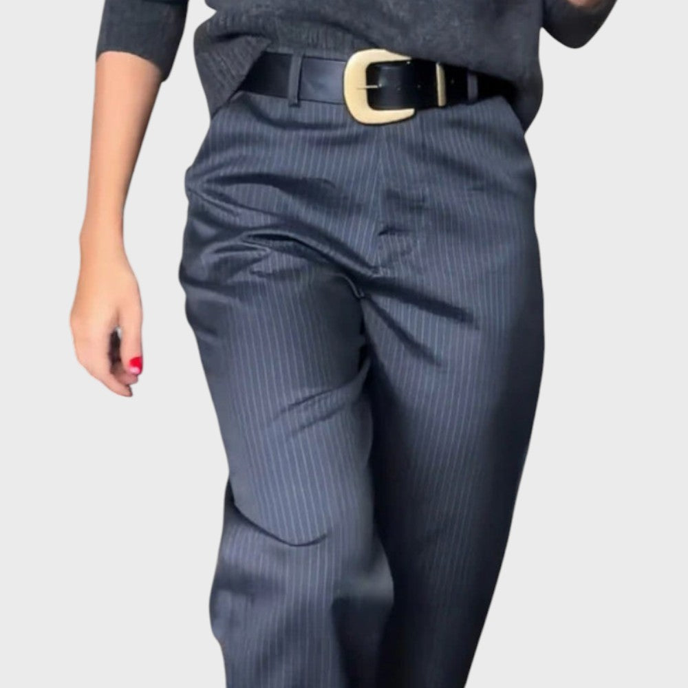 Greta - Striped Suit Trousers