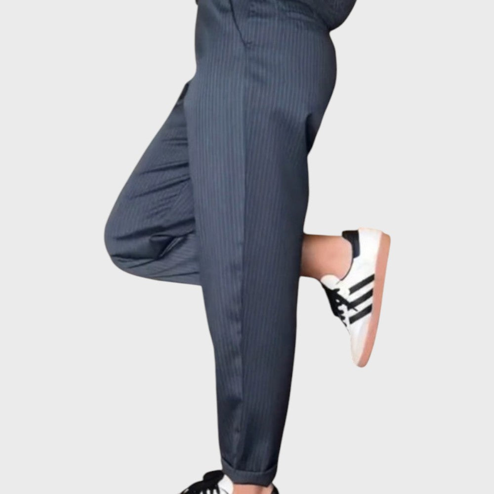Greta - Striped Suit Trousers