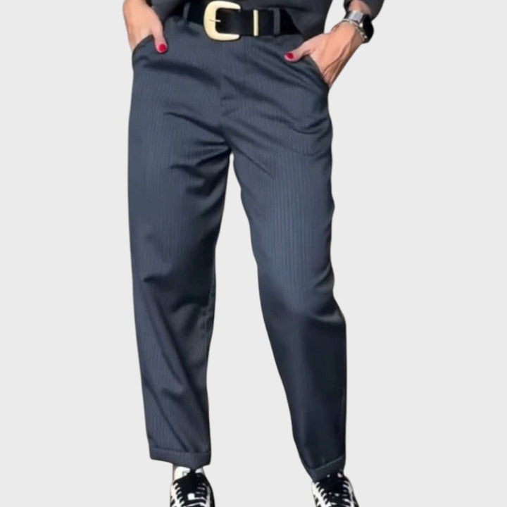 Greta - Striped Suit Trousers